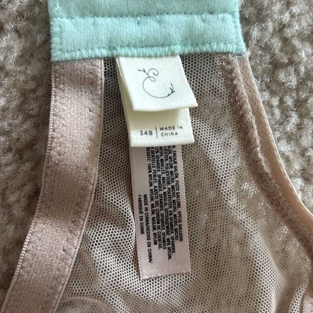 NWOT Anthropologie by Eloise Underwire Bra Size 34 B - Picture 3 of 6